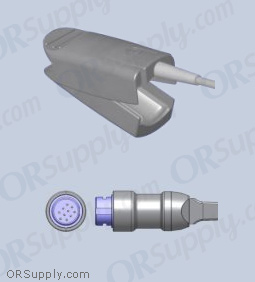 Nihon Kohden Compatible SpO2 Finger Sensor with Large Reusable Finger Probe (10 Feet, Direct)