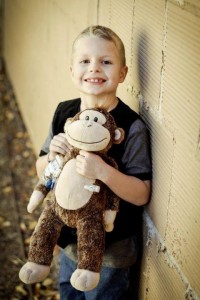 Brayden with his Tubie Friend