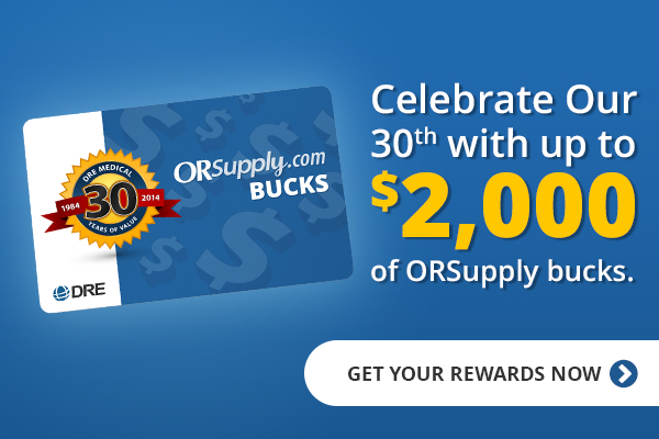 Celebrate our 30th anniversary with up to $2,000 of ORSupply Bucks!