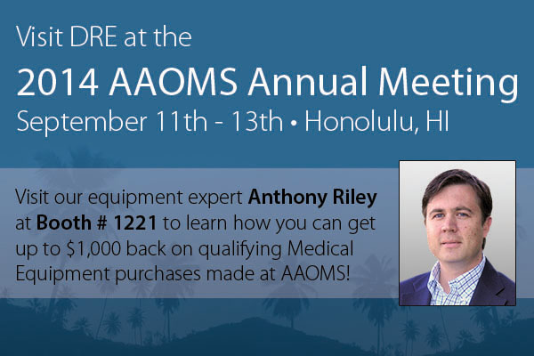 Visit Anthony at AAOMS to learn how to get exclusive DRE Bucks with qualifying purchases.